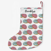 Donut cartoon illustratie kleine kerstsok (Achterkant)