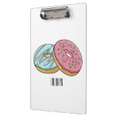 Donut cartoon illustratie klembord (Links)