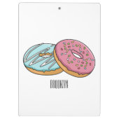 Donut cartoon illustratie klembord (Achterkant)