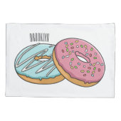 Donut cartoon illustratie kussensloop (Achterkant)