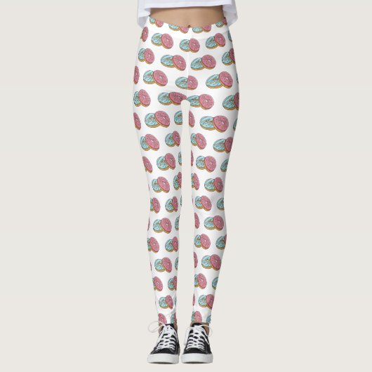 Donut cartoon illustratie leggings (Voorkant)