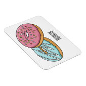 Donut cartoon illustratie magneet (Rechterzijde)