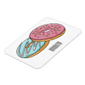 Donut cartoon illustratie magneet (Linkerzijde)