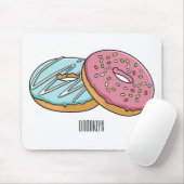Donut cartoon illustratie muismat (Met muis)