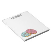 Donut cartoon illustratie notitieblok (Schuin)