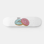 Donut cartoon illustratie persoonlijk skateboard (Horizontaal)