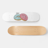 Donut cartoon illustratie persoonlijk skateboard (Horizontaal)