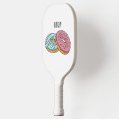 Donut cartoon illustratie pickleball paddle (Links)