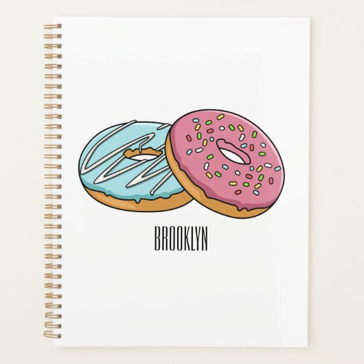 Donut cartoon illustratie planner (Voorkant)