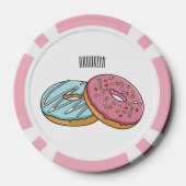 Donut cartoon illustratie poker chips (Achterkant)