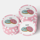 Donut cartoon illustratie poker chips (Opstapeling)