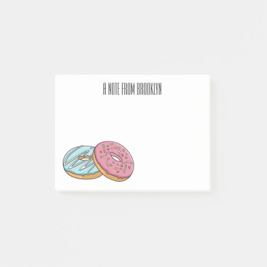 Donut cartoon illustratie post-it® notes (Voorkant)