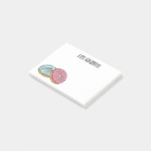 Donut cartoon illustratie post-it® notes (Schuin)