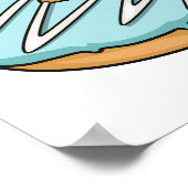 Donut cartoon illustratie poster (Hoek)