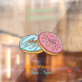 Donut cartoon illustratie raamsticker (Vel 2)