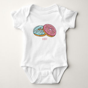 Donut cartoon illustratie romper