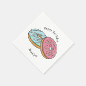 Donut cartoon illustratie servet (Hoek)