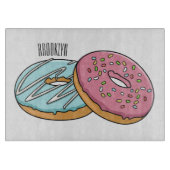 Donut cartoon illustratie snijplank (Voorkant)