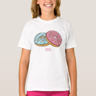 Donut cartoon illustratie t-shirt