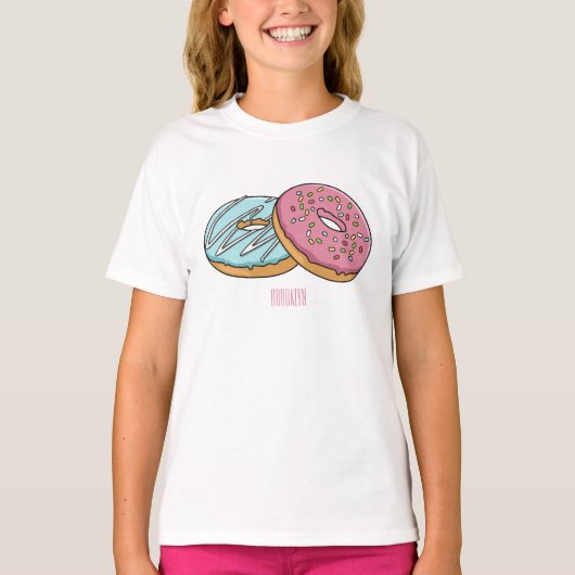 Donut cartoon illustratie t-shirt (Voorkant)