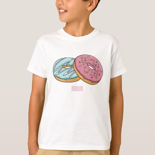 Donut cartoon illustratie t-shirt (Voorkant)