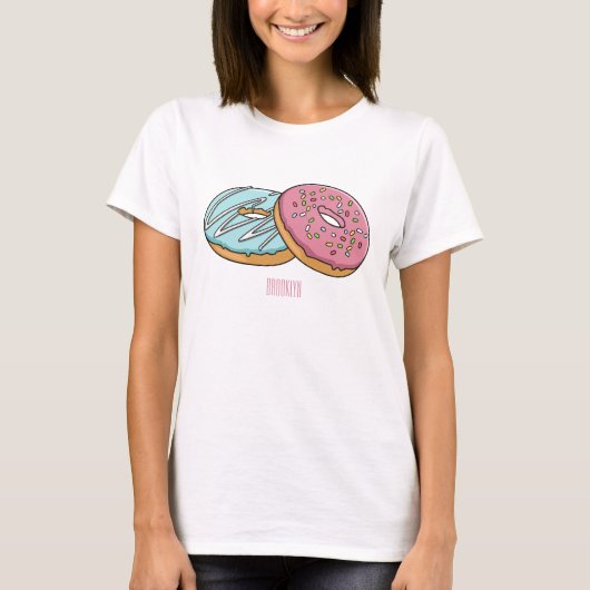 Donut cartoon illustratie t-shirt (Voorkant)