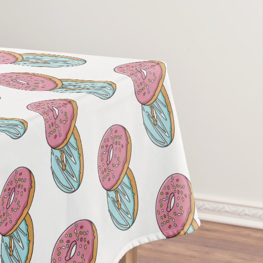 Donut cartoon illustratie tafelkleed (Voorbeeld)