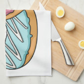 Donut cartoon illustratie theedoek (Quarter Fold)