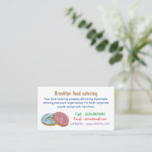 Donut cartoon illustratie visitekaartje (Staand voorkant)