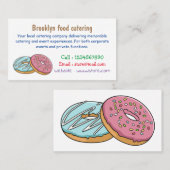 Donut cartoon illustratie visitekaartje (Voorkant / Achterkant)