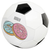 Donut cartoon illustratie voetbal (Drie kwart)