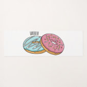 Donut cartoon illustratie yogamat (Achterkant (horizontaal))