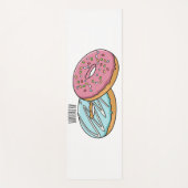 Donut cartoon illustratie yogamat (Voorkant)