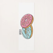 Donut cartoon illustratie yogamat (Achterkant)