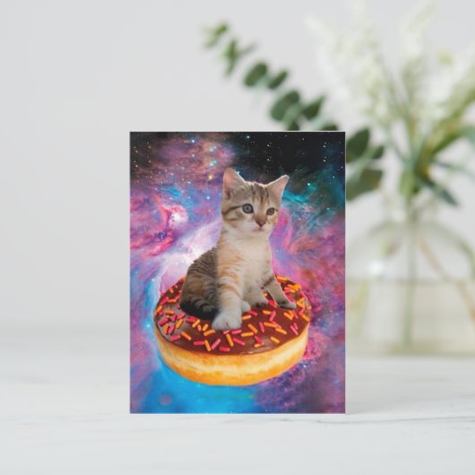 Donut Cat - Donut lover Briefkaart (Staand voorkant)