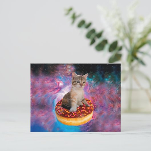 Donut Cat - Donut lover Briefkaart (Staand voorkant)