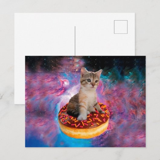 Donut Cat - Donut lover Briefkaart (Voorkant / Achterkant)