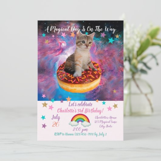 Donut Cat - Donut lover Kaart (Staand voorkant)