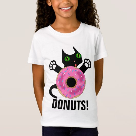 DONUT CAT T-shirts Funny T - shirts (Voorkant)