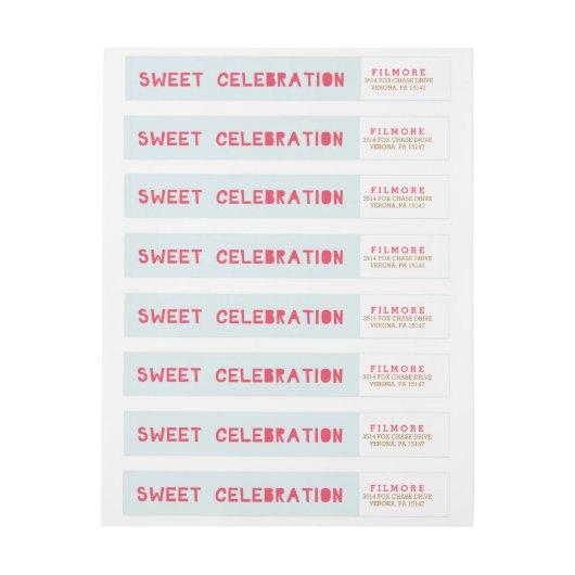 DONUT CELEBRATION draait rond Adresetiketten (Vel)