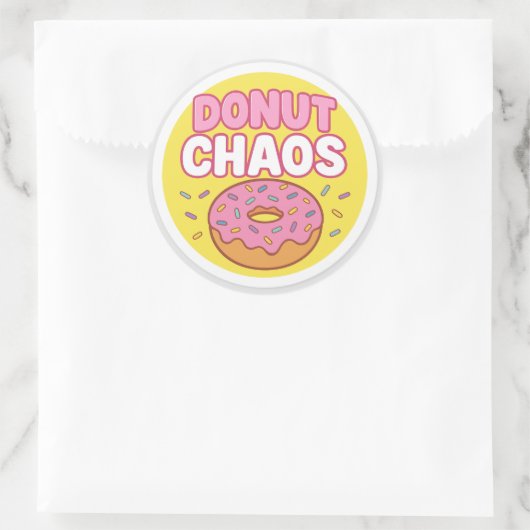 Donut Chaos Round Sticker (Tas)