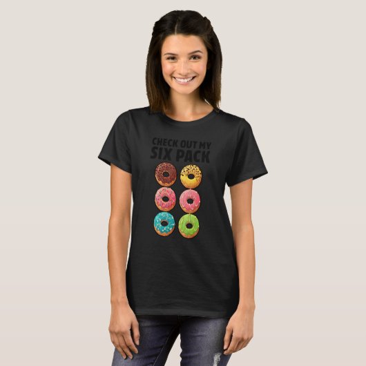 Donut Check Out My Six Pack Doughnut     Gym Worko T-shirt (Voorkant volledig)