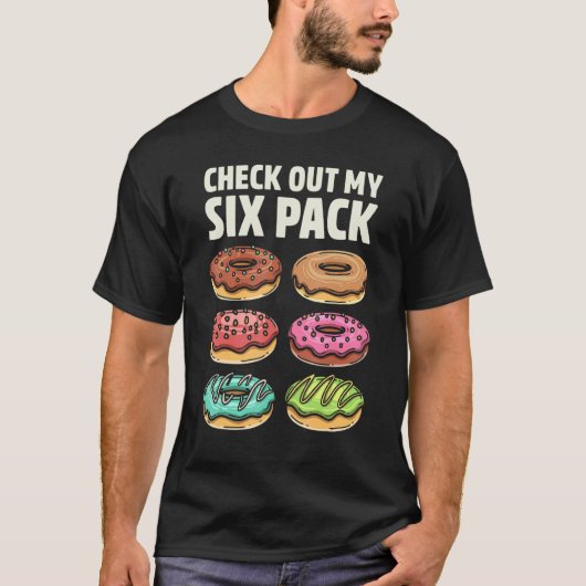 Donut Check Out My Six Pack Doughnut Gym Workout T-shirt (Voorkant)