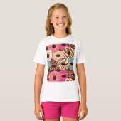 Donut, chocolade donut & chocolade om op te snappe t-shirt (Voorkant volledig)