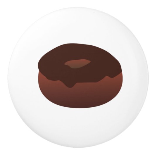 Donut Chocolate Kitchen Decor Keramische Knop (Voorkant)
