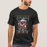 Donut Christmas Santa Hat Ugly Christmas Sweater X T-shirt<br><div class="desc">Donut Kerstman Hoed Lelijke Kersttrui Kerstmis</div>