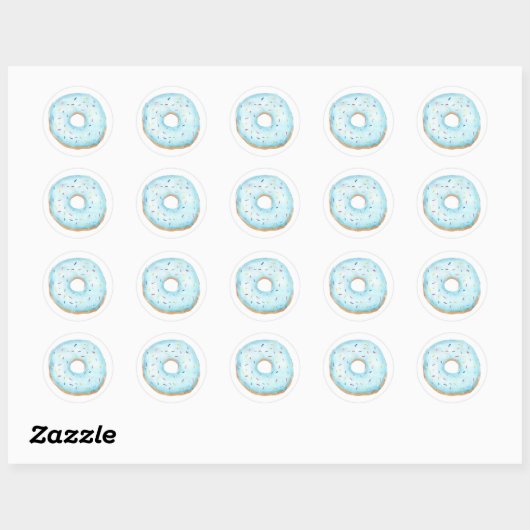 Donut Classic Round Sticker (Vel)
