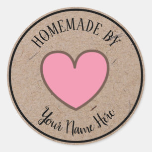 Donut Cookie Cake Heart Homemade van ambacht Ronde Sticker
