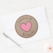 Donut Cookie Cake Heart Homemade van  ambacht Ronde Sticker (Envelop)