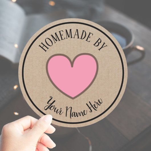 Donut Cookie Cake Heart Homemade van  ambacht Ronde Sticker